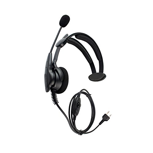 Adjustable Over-the-Head Earpiece Headset with Noise Cancelling
