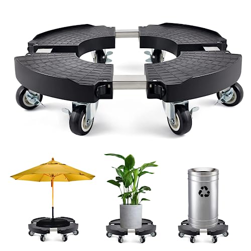 Adjustable Rolling Plant Caddy with Lockable Casters