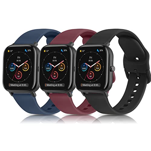 Adjustable Silicone Replacement Watch Bands for Amazfit GTS Women Men