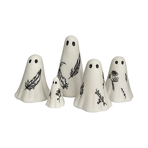 Adorable Halloween Ghost Sculptures Set