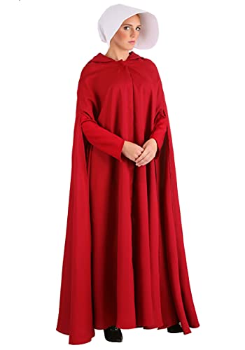 Adult Handmaid's Tale Costume Womens, Hooded Red Cloak Robe Halloween Outfit Large/X-Large