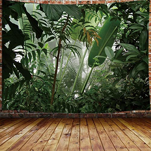 Aesthetic Banana Palm Tree Leaves Tapestry Wall Hanging