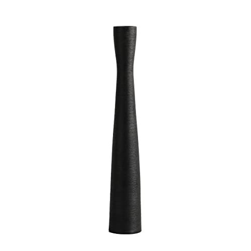 AETVRNI Tall Black Ceramic Vase - Modern Minimalist Style