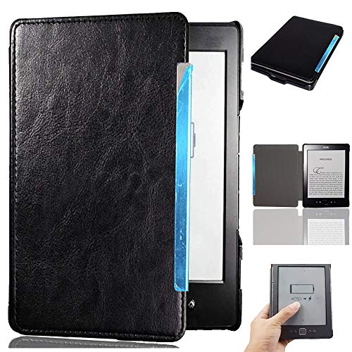 AFesar Kindle 4 Kindle 5 Case Model D01100 Cover, Synthetic Leather Folio Cover for Kindle Basic 4 Kindle 5 ebook Case (Black)