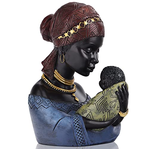 African American Mother and Child Statue