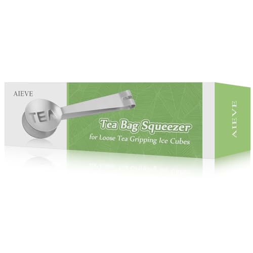 Aieve Tea Bag Squeezer - Stainless Steel Tea Bag Holder