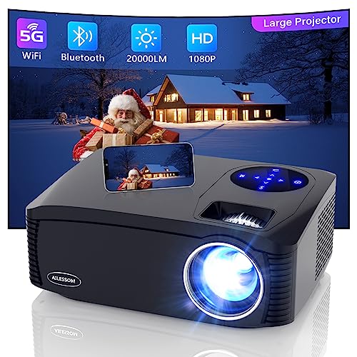 AILESSOM 20000LM 5G WiFi Bluetooth Projector