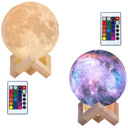 Aim for The Moon & Stars Bundle: Galaxy Lamp & Moon Lamp