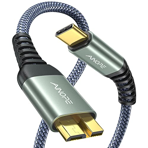 AINOPE 10Gbps Micro B to USB C Hard Drive Cable