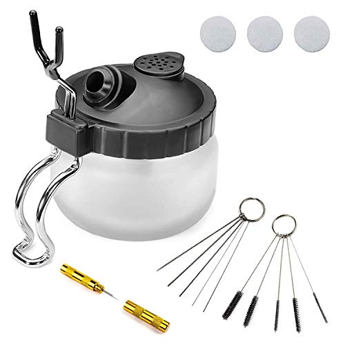 Airbrush Cleaning Kit with Pot, Filter, Brushes, and Needles