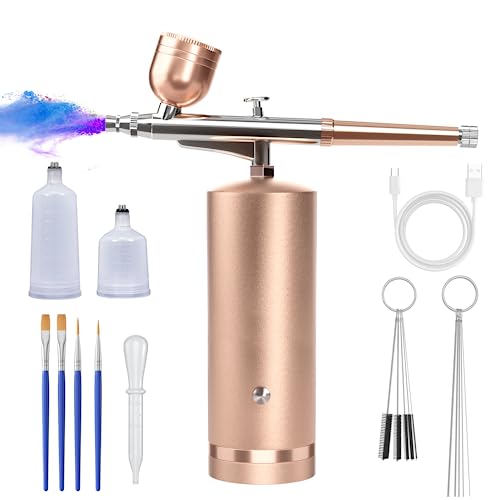 Master Airbrush Cake Decorating Kit with A Siphon Feed Airbrush, 12 Chefmaster Food Colors Set, Dual Fan Air Compressor