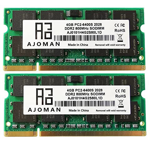 AJOMAN 8GB DDR2-800 200PIN SoDIMM Laptop RAM