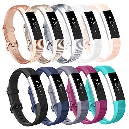 AK Replacement Bands for Fitbit Alta/Alta HR (10 Pack): Comfortable, Durable, and Stylish