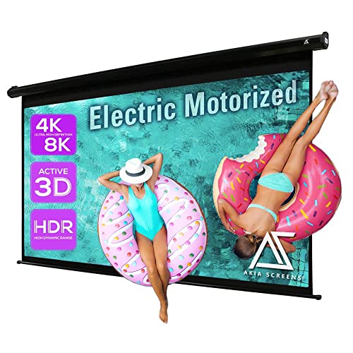 Akia Screens Motorized Electric Remote Controlled Projector Screen