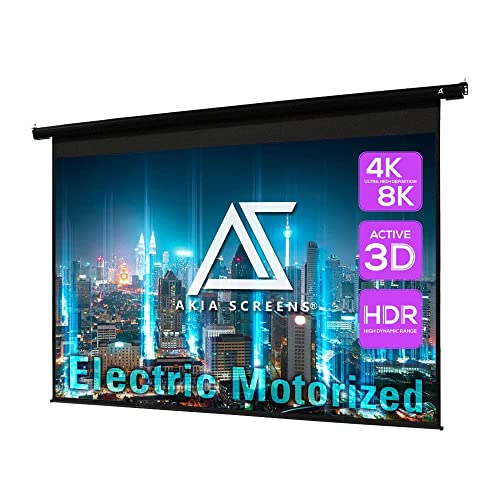 Akia Screens Motorized Electric Remote Controlled Projector Screen