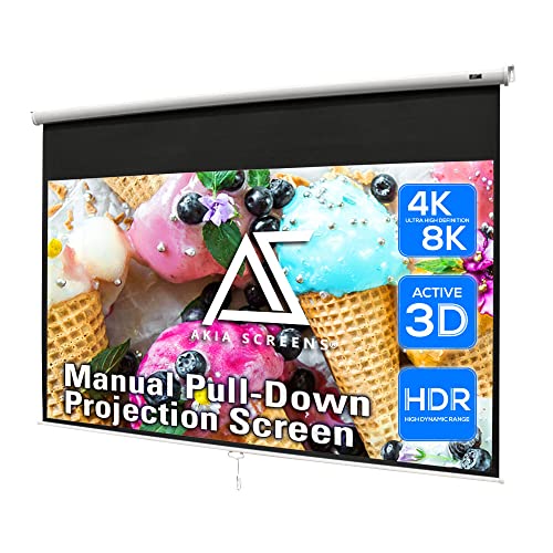 Akia Screens Pull Down Manual Projector Screen