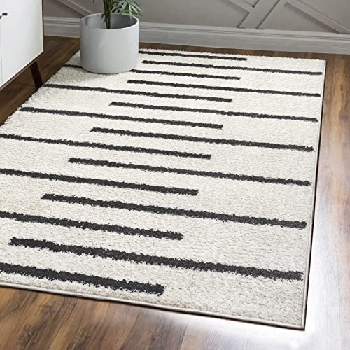 Alaro Berber Stripe Shag Indoor Area-Rug