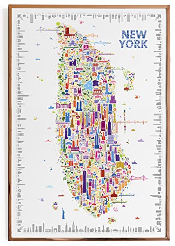 ALFALFA NY Iconic New York Map Poster