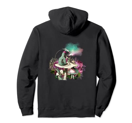 Alice in Wonderland and the Smoking Caterpillar Pullover Hoodie