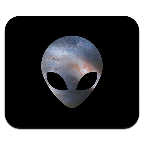 Alien Head in Space Low Profile Thin Rubber Mouse Pad Mousepad