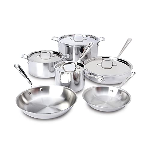 All-Clad 10-Piece Stainless Steel Cookware Set
