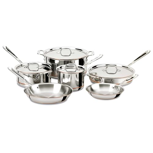 All-Clad Copper Core Stainless Steel Cookware Set 10-Piece - Professional Performance in the Kitchen