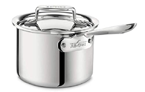 All-Clad SD55202 D5 Polished 18/10 Stainless Steel 5-Ply Bonded Dishwasher Safe Sauce Pan Cookware, 2-Quart