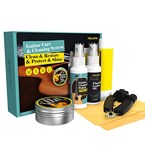 All-in-One Guitar Cleaning Kit: Cleaner, Polish, Lemon Oil, and More