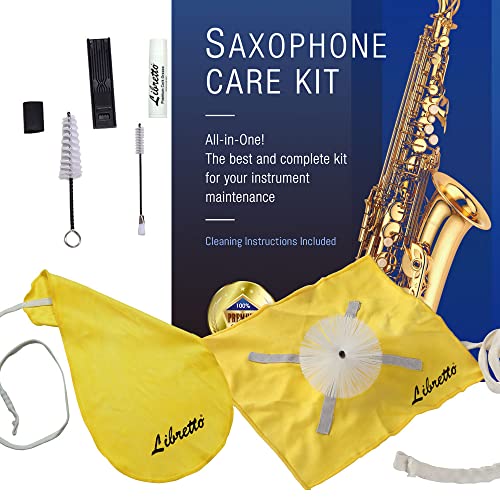 Kits de nettoyage de saxophone, RiToEasysports 5 Pcs Tampon de nettoyage  pour saxophone Embout buccal brosse Kit de nettoyage