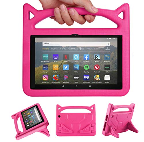 All-New Fire HD 8 & 8 Plus Tablet Case 2020/2022(10th/12th Gen, 2020/2022 Release),Lightweight Shockproof Kid-Proof Cover with Stand Kids Case for Fire HD 8 Tablet & Fire HD 8 Kids Pro Tablet(Rose)