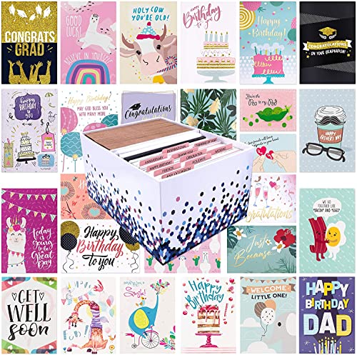 All Occasion Greeting Cards with Organizer Box