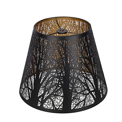 ALUCSET Barrel Metal Lampshade with Tree Pattern