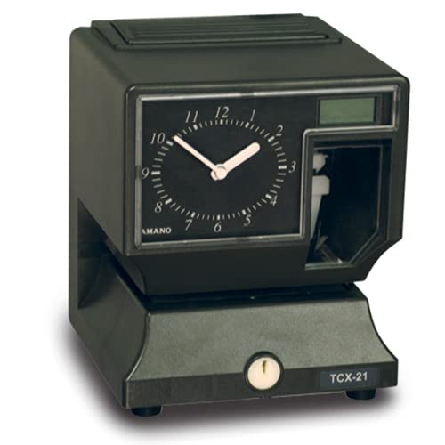 Amano TCX-21 Electronic Time Recorder with Clock dial, Digital Calendar