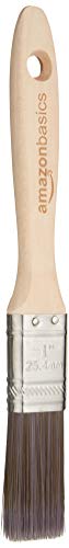 Amazon Basics 1" Flat Edge Master Pro Paint Brush, Polyester, Brown