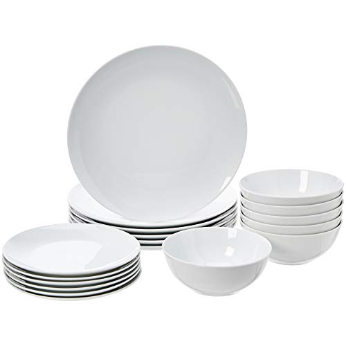 Amazon Basics 18-Piece Kitchen Dinnerware Set