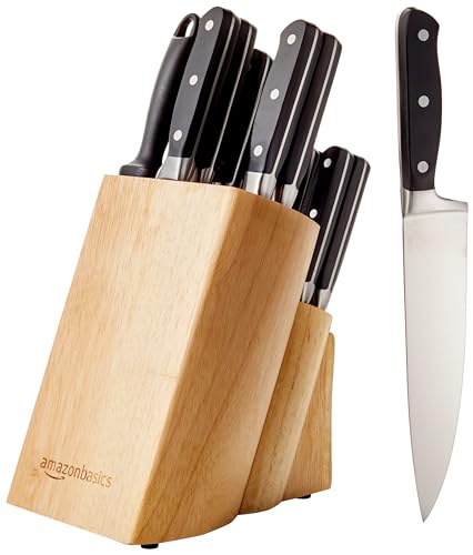 Amazon Basics 18-Piece Kitchen Knife Set