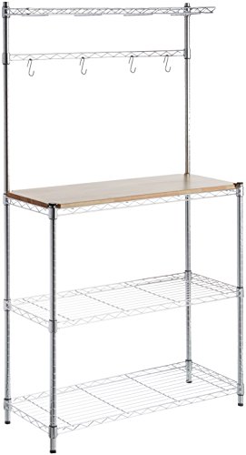 Amazon Basics 3 Tier Kitchen Storage Bakers Rack With Removeable Top 411NniiCmRL 