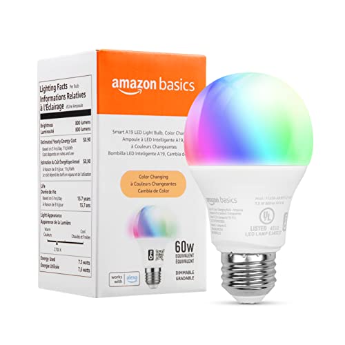 Amazon Basics Color Changing Smart Light Bulb