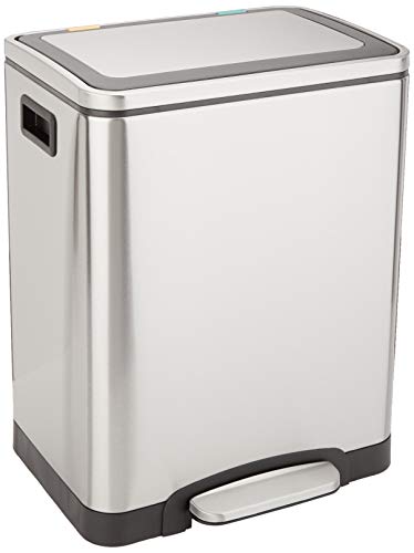 Amazon Basics Dual Bin Rectangular Trash Can