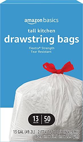 Amazon Basics Flextra Tall Kitchen Trash Bags