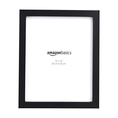 Amazon Basics Rectangular Photo Picture Frame, 8" x 10", Pack of 2, Black