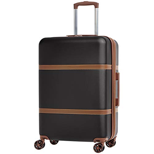Amazon Basics Spinner Suitcase - Expandable with Wheels - 26.7 Inch, Black
