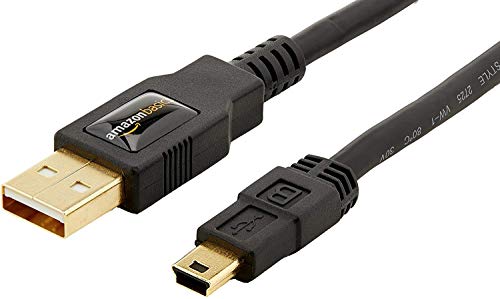 Amazon Basics USB-A to Mini USB 2.0 Fast Charging Cable, 6 Foot, Black