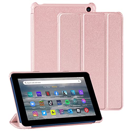 Amazon Kindle Fire 7 Tablet Case - Slim Folding Protective Cover (Pink)