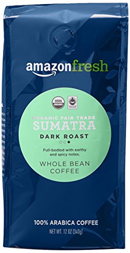 AmazonFresh Organic Sumatra Whole Bean Coffee