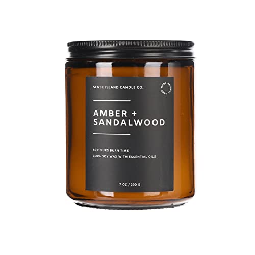 Amber Sandalwood Scented Candle