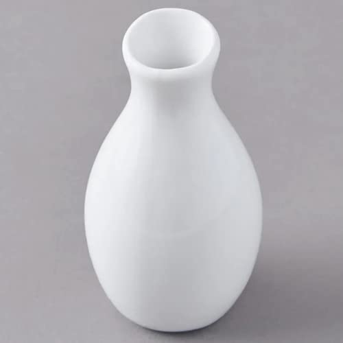 American METALCRAFT, Inc. BVJGG4 3-7/8 High Ceramic Jug Vase, 4', White