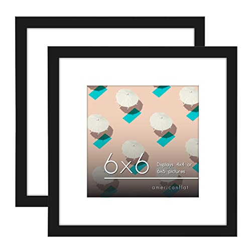 Americanflat 6x6 Picture Frame - Thin Border Frame