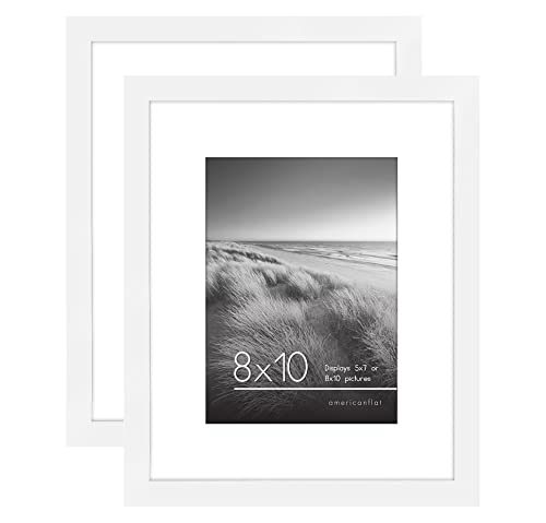 Americanflat 8x10 Picture Frame 2 Pack - Versatile and Reliable