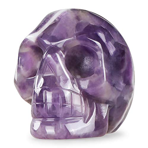 Amethyst Crystal Skull Head Statue